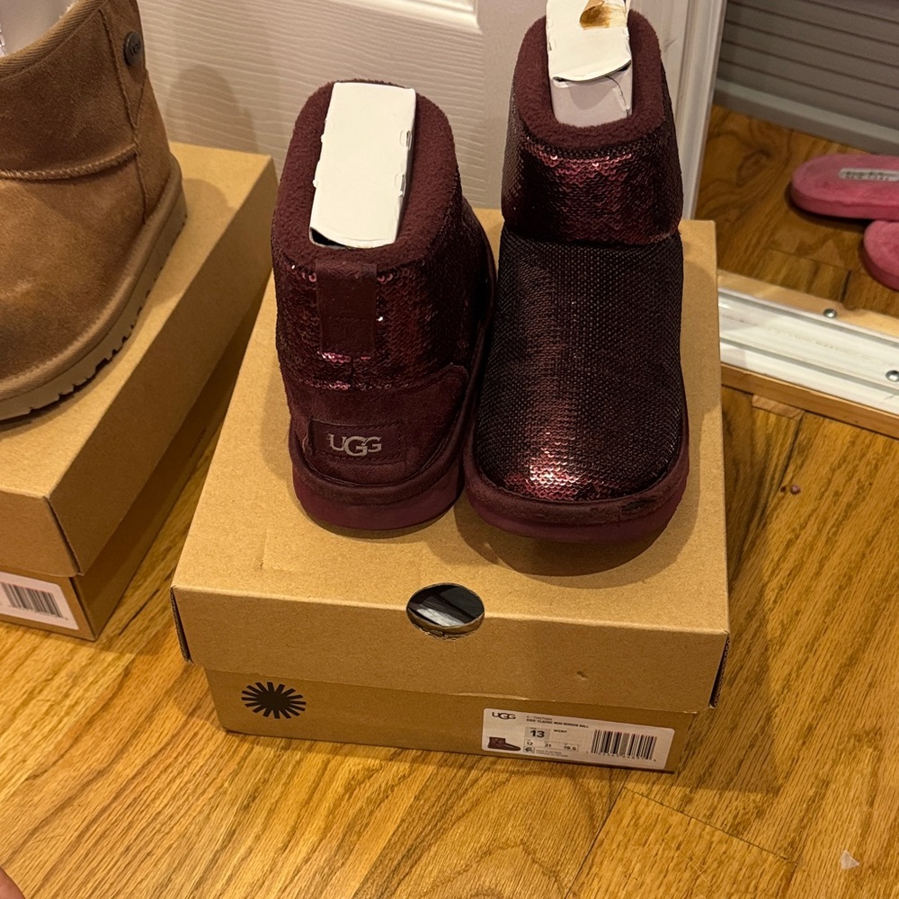 UGG Kids Sparkle Boots - Deep Red